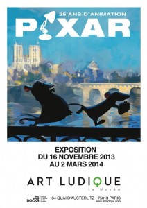 Affiche exposition Pixar, 25 ans d'animation - Paris